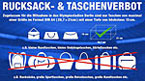 neue Rucksack & Taschenverordnung